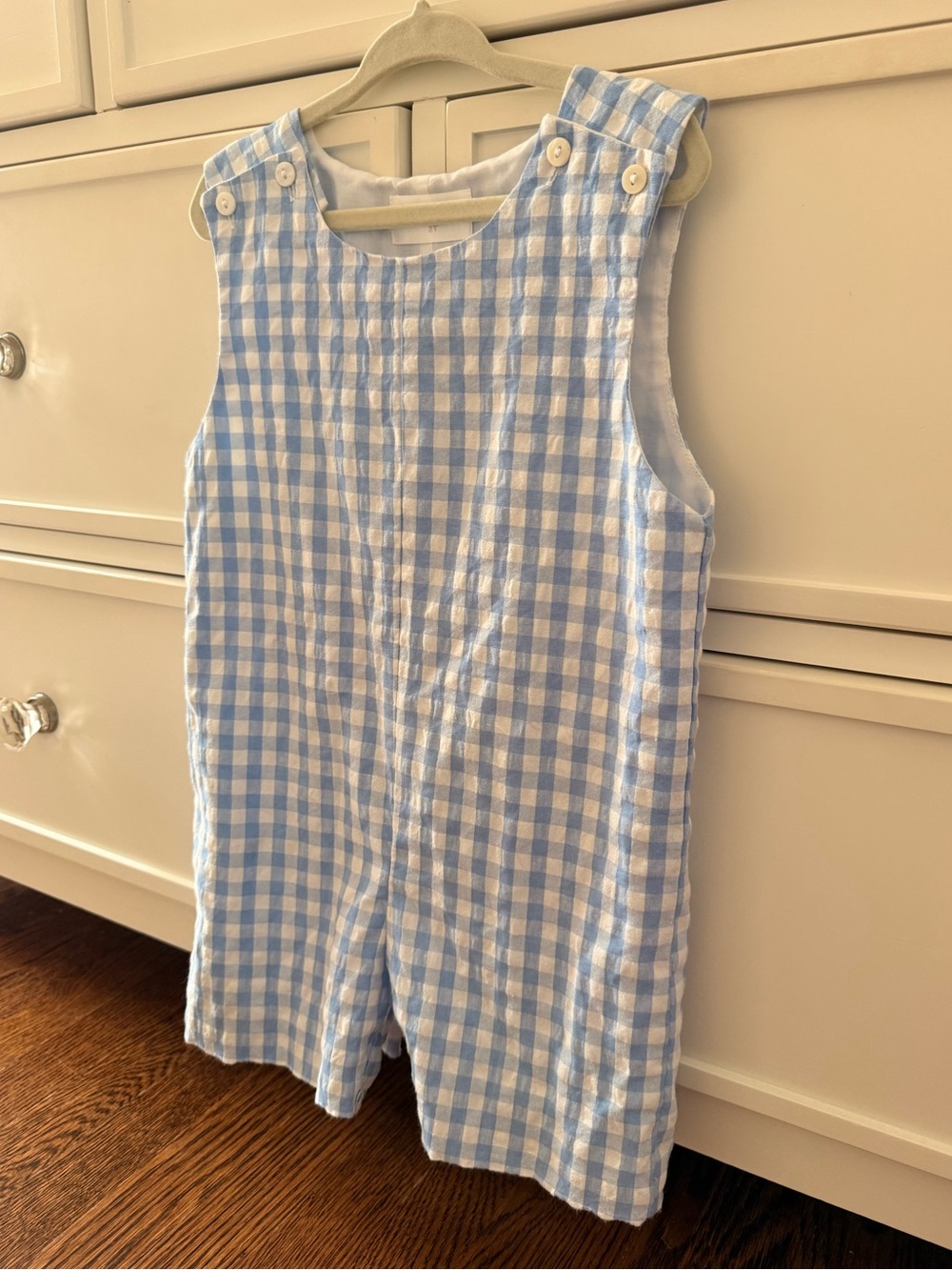 Cecil and Lou Seersucker Gingham Jon Jon Size 2T - Picture 4 of 8